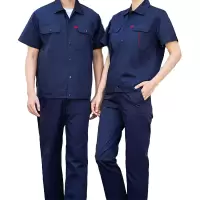 惠铁 夏季工作服耐磨车间劳保服 短袖 套