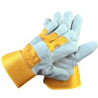 惠铁 柔软牛皮焊工烧焊劳保手套 短款 双