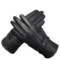 惠铁 加绒保暖摩托车骑行劳保手套 羊皮 双