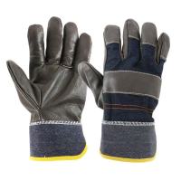 惠铁 阻燃隔热牛皮焊工手套 短半皮 双