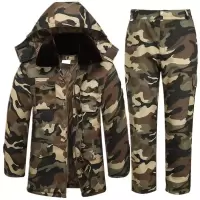 惠铁中长款防水棉大衣迷彩棉服棉袄 套装 套