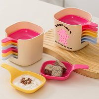 梵特 多巴胺卡通DIY贴纸蘸料碟烤肉醋碟调料干碟家用咸菜小碟餐具 6个装