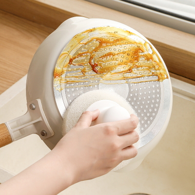 仿丝瓜络刷锅神器不粘锅锅刷洗锅短柄清洁刷不伤锅具不掉屑厨房用品家用