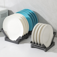 碗架沥水架单层滴水碗碟架碗筷餐具收纳盒碗盘厨房置物架储物架立式碟子分隔餐盘架枪灰色