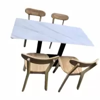 妙礼餐桌椅四椅1.4米套