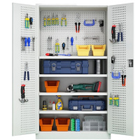 景福达工具柜灰白网板台