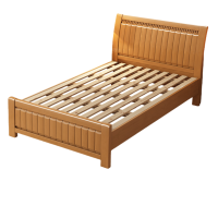 鑫木樽单人床1.35*2*0.96m+5cm床垫组