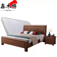 鑫木樽床+床垫+床头柜150*200*110cm套