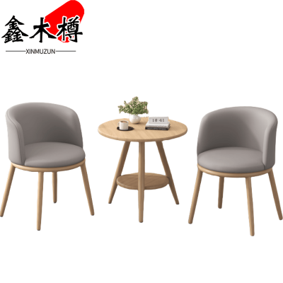 鑫木樽休闲桌椅一桌两椅套