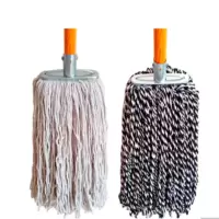 高杨茂诺 木杆圆头棉线拖把 蓝白棉线圆头 把