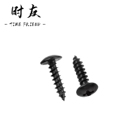 时友 TIME FRIEND 十字头大扁头圆头螺丝 4*8黑色 个