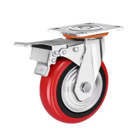 丰奋 万向轮 聚氨酯脚轮 6寸带刹车 个