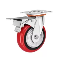 丰奋 万向轮 聚氨酯脚轮 6寸带刹车 个