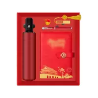 优彩嘉 政治生日纪念套装 本子+伞+笔+徽章+U盘 ZZTZ-05 套