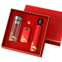 优彩嘉 政治生日纪念套装 数显玻璃杯+充电宝+伞+微章 ZZTZ-29 套