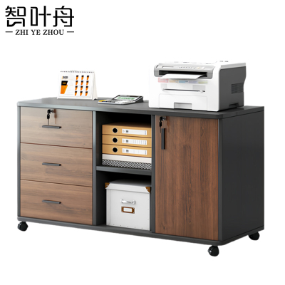 智叶舟矮柜三抽两格一门120*40*60cm台