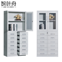 智叶舟办公文件柜2门12抽85*39*180cm台