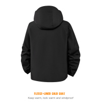 妃锦 聚酯纤维 防风袖口魔术贴设计 防风 防水 耐磨透气 单冲户外冲锋衣云境冲锋单衣 E695 黑色L码