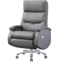 TCM午休椅办公椅806# 商务高档真皮老板椅可躺180度办公室椅子午睡家用电脑椅舒适久坐