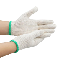 卓凡舒 棉纱手套 绿白 双