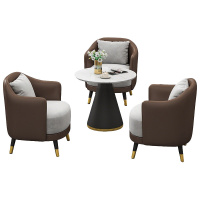 班龙洽谈桌一桌三椅 棕色套