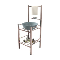 班龙脸盆架110cm玫瑰金色个