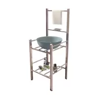 班龙脸盆架110cm玫瑰金色个