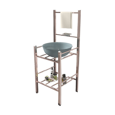 班龙脸盆架110cm玫瑰金色个