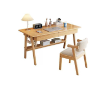 班龙双抽办公桌1.4m+椅套