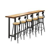 班龙吧台桌280cm+5椅套