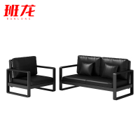 班龙接待沙发2+1黑色套