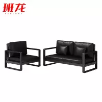 班龙接待沙发2+1黑色套