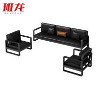 班龙排椅沙发3+1+1黑色套