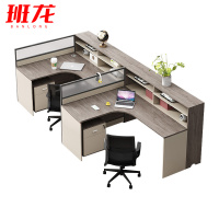 班龙屏风工位两人位+柜+椅套