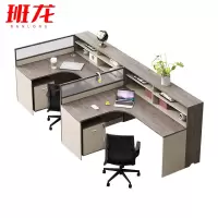 班龙屏风工位两人位+柜+椅套
