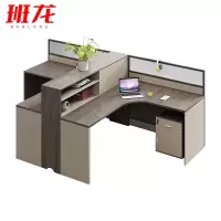 班龙屏风办公桌两人位+柜套