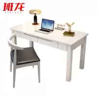 班龙写字桌0.8米+椅子白色套