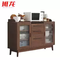 班龙矮柜三门100cm胡桃色台