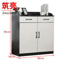 筑亮 餐边柜 80cm黑白 台