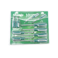 长鹿 10件彩条柄螺丝刀 套