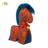 晋绘 新年吉祥物公仔玩偶 富贵布艺马30cm 个