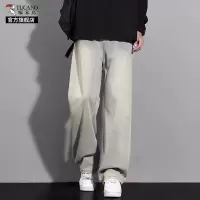 啄木鸟美式复古牛仔裤男士2025新款春秋宽松直筒阔腿休闲长裤子K