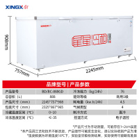 星星(XINGX)888升大容量商用冷柜冷藏冷冻转换保鲜冰柜雪糕丸子肉类速冻雪糕柜BD/BC-888GD