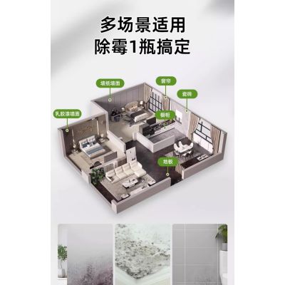 墙体除霉剂墙面去霉斑霉菌神器清除白墙发霉家用清洁墙壁去霉喷雾