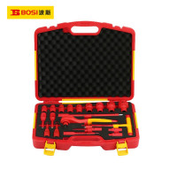 波斯(BOSI)12.5mm系列VDE绝缘套筒组套(20件套)套