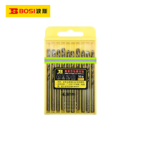 波斯(BOSI) 荧光系列直柄含钴麻花钻 4.0mm/10支 盒