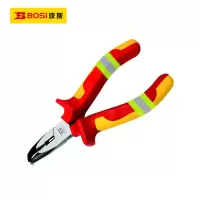 波斯(BOSI) 荧光系列VDE绝缘耐压弯嘴钳 6寸/160mm 把