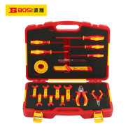 波斯(BOSI) 荧光系列VDE绝缘工具组套 17件套 套