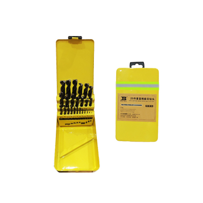 波斯(BOSI) 荧光系列直柄麻花钻头组套 25件套 套