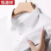 恒源祥夏季新款中年男士爸爸装短袖T恤无痕真口袋翻领POLO衫夏装